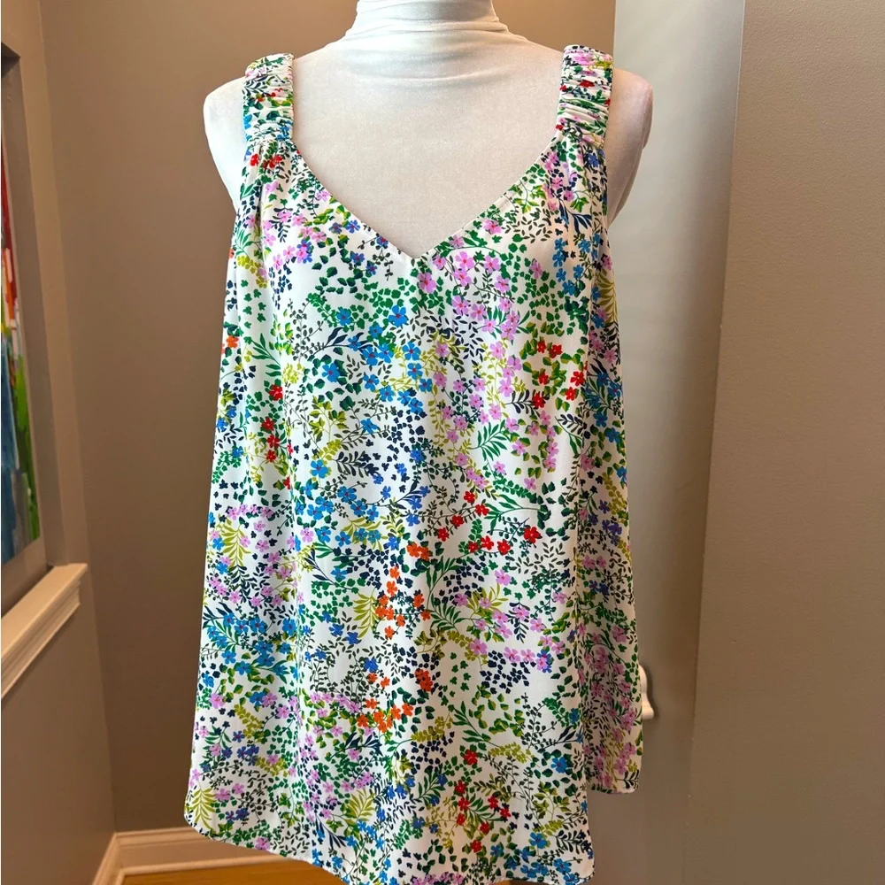 Cabi Rotation Tank. Paradise Floral. Size large. - Picture 3 of 9